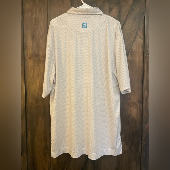 FootJoy Golf Polo Shirt Mens Large Geo Print Performance Short Sleeve Size Large - Picture 4 of 11
